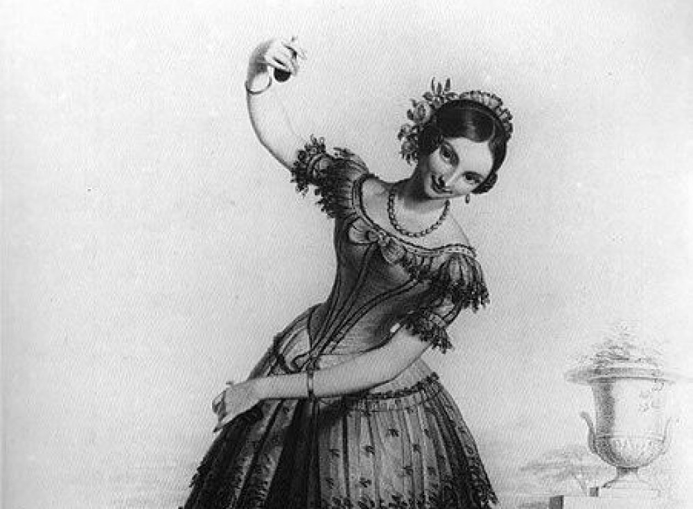 Hat in München gelebt und gewirkt: die Tänzerin Lucile Grahn, 1838